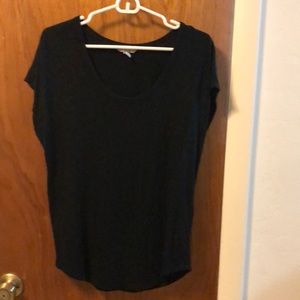 Black shimmery banana republic cap sleeve tee